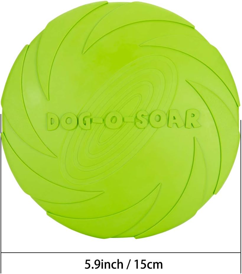 Thumbnail 1 de Vivifying Hundefrisbee aus natürlichem Kautschuk (2er-Set) 15 cm – für Land & Wasser in Grün/Orange