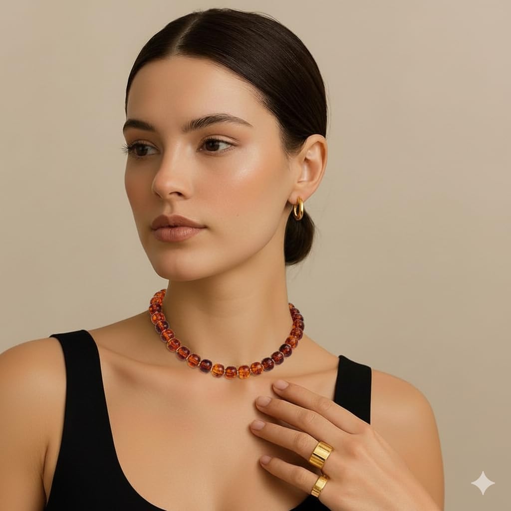 Detalle de LILIE&WHITE Resin Chunky Beaded Necklace for Women