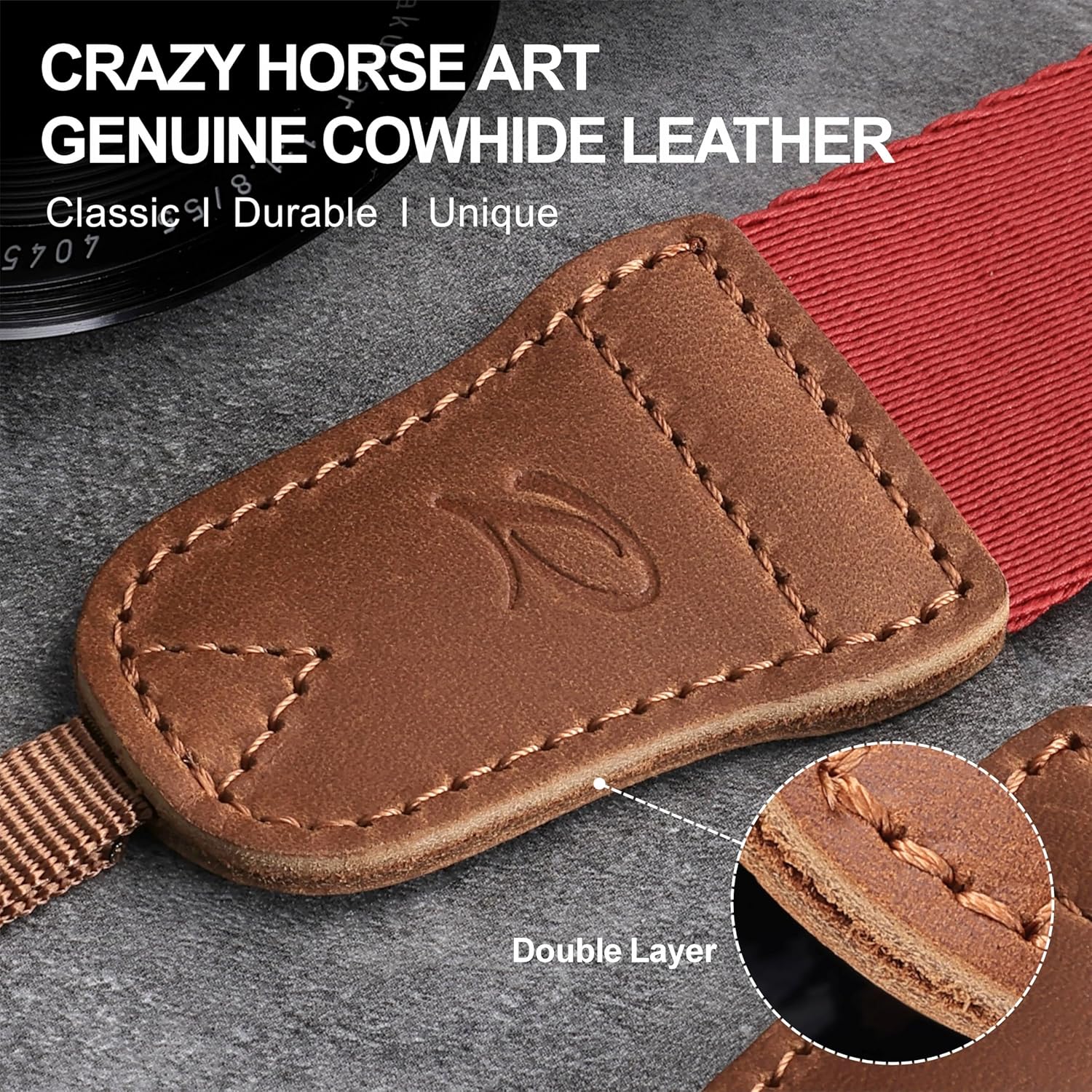 Thumbnail 1 de Padwa Lifestyle Red Camera Strap 1.5" wide 📷