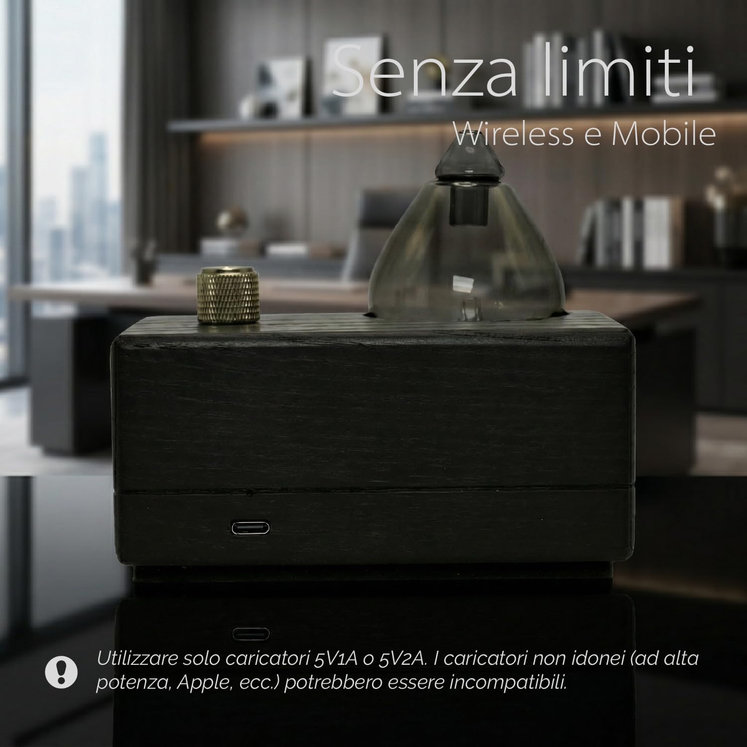 Detalle 1 de Diffusore per oli essenziali Black Obsidian