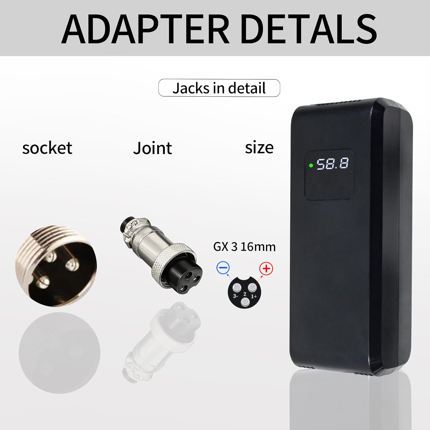 Detalle de 58.8V 4A battery charger for 52V lithium