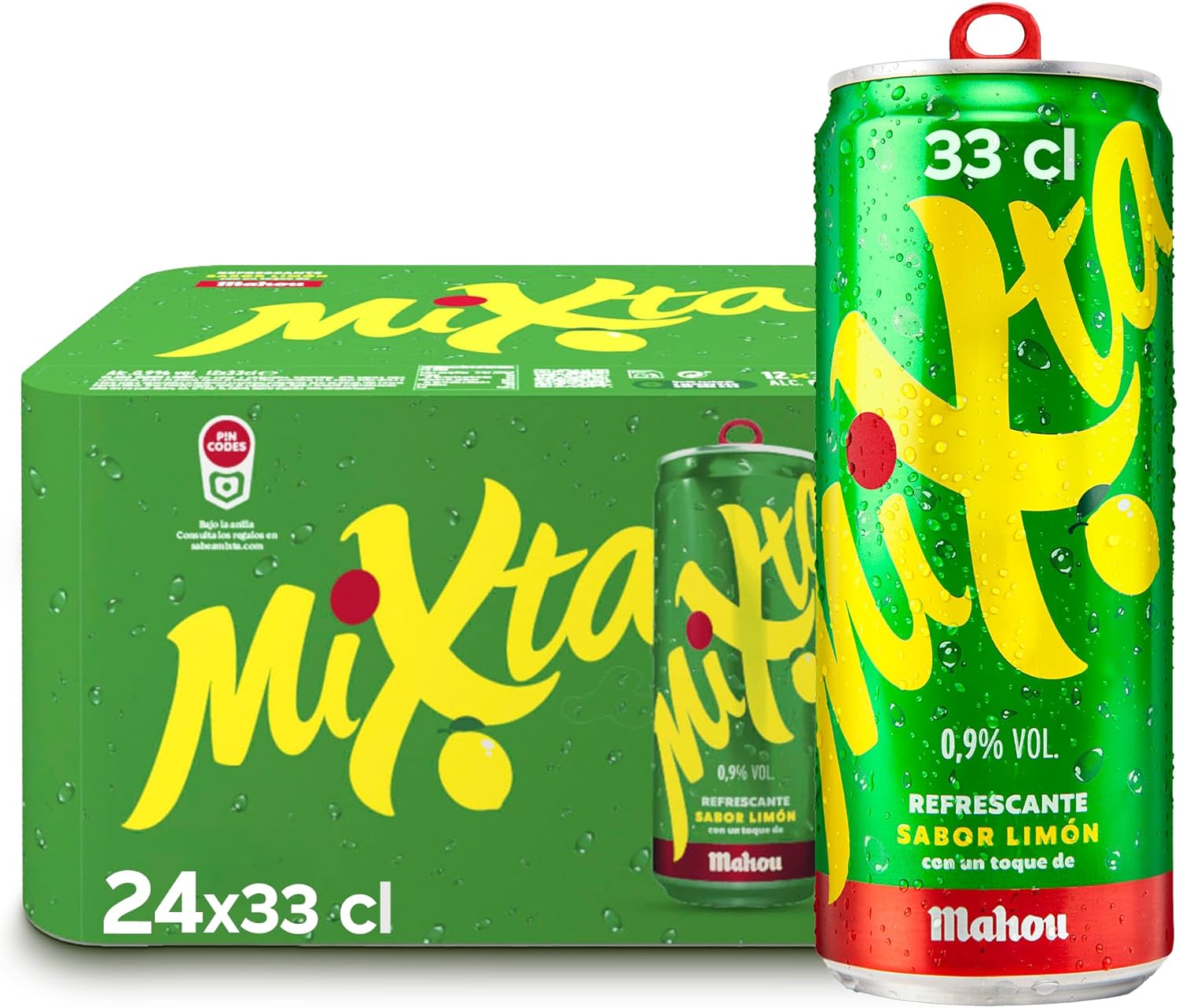 Detalle de Mahou Mixta Pack 24x33 cl 🍺