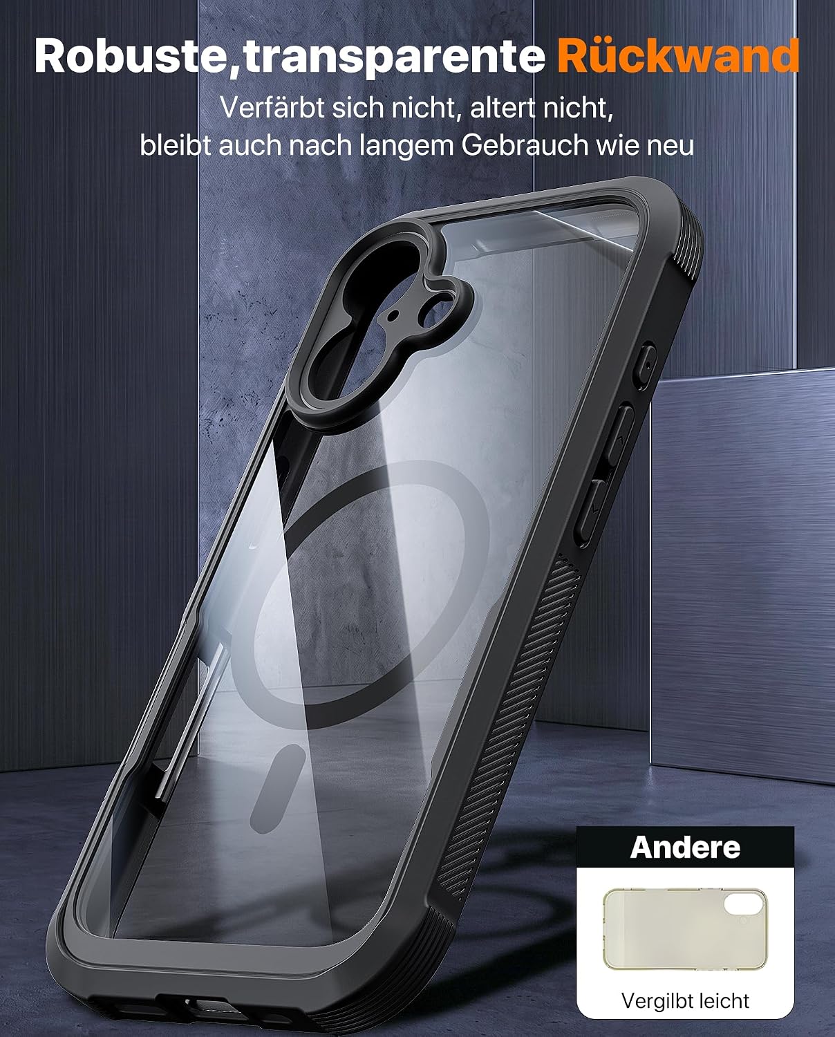 Thumbnail 6 de Diaclara Hülle für iPhone 17 – 360° Vollschutz mit MagSafe, Militärschutz & Displayschutzfolie