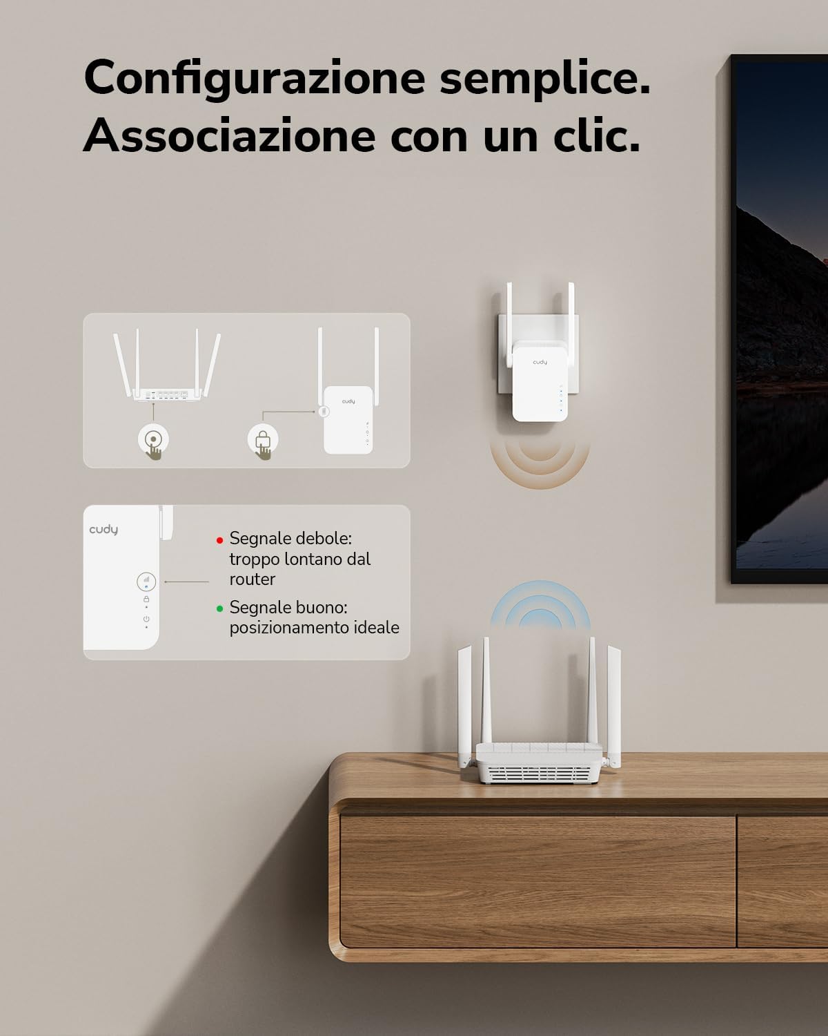 Thumbnail 3 de Cudy RE300 N300 Range Extender 300Mbps