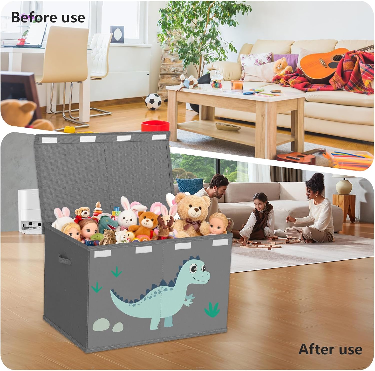 Thumbnail 2 de VERONLY Toy Storage Box 1 large fabric organiser