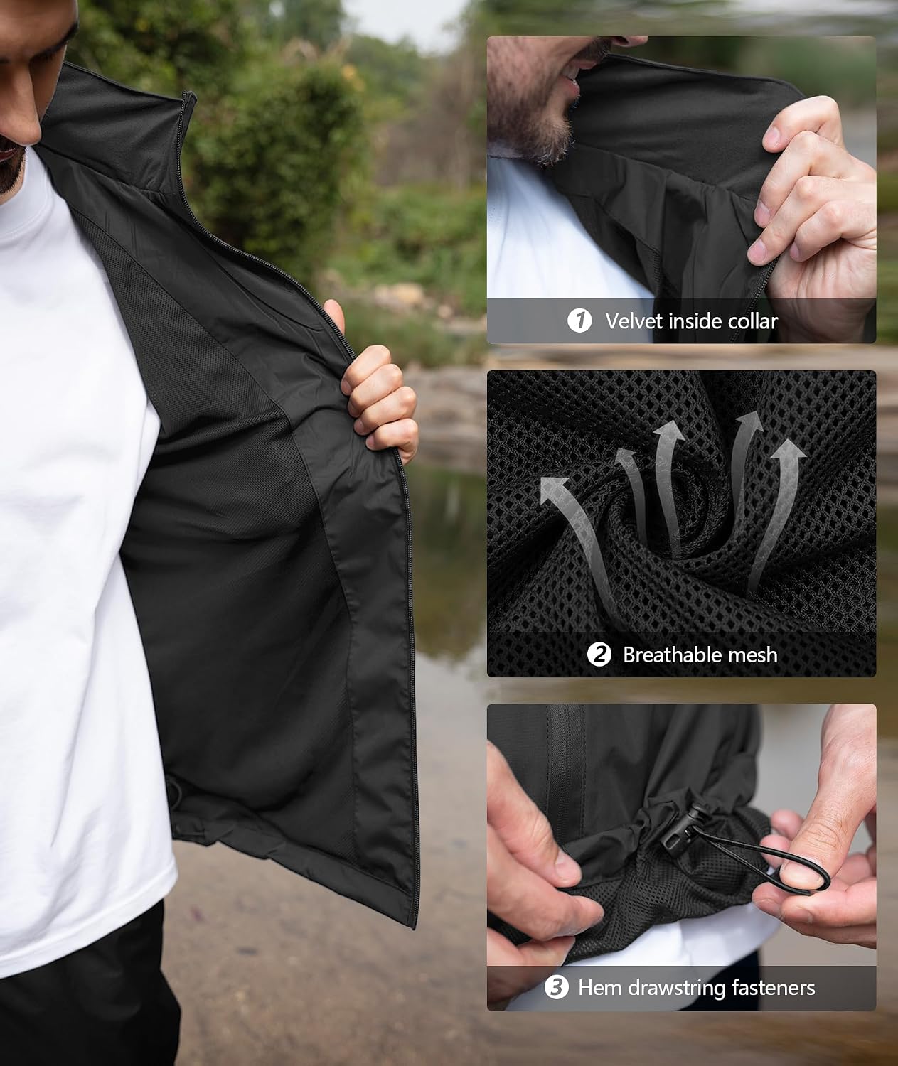 Detalle 2 de SWISSWELL Men's Golf Rain Suit, S-5XL