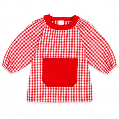 HOMYBABY Babi Escolar Infantil 4-5 años (110 cm): bata unisex con puños elásticos, bolsillo central y diseño cómodo