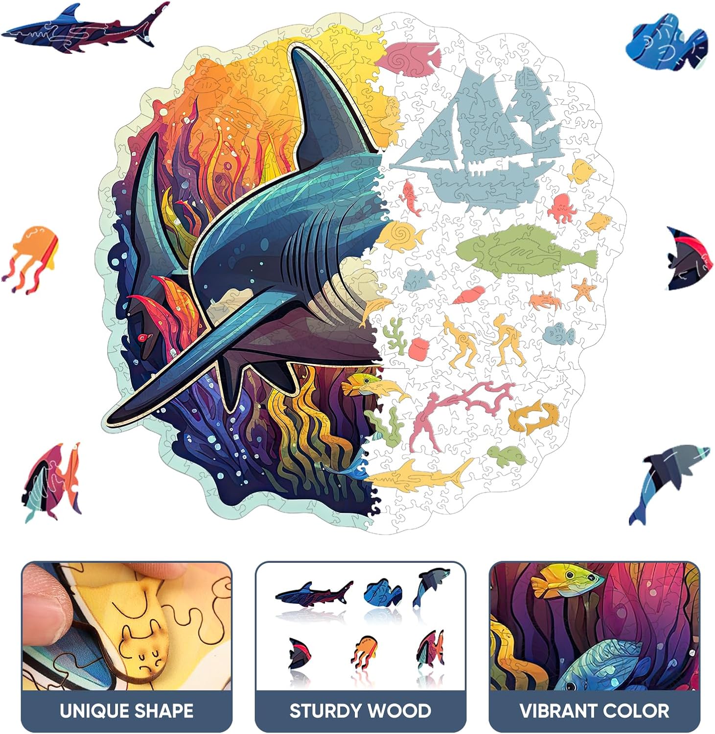 Detalle de Qiuenisray Wooden Puzzle, 200 Pieces