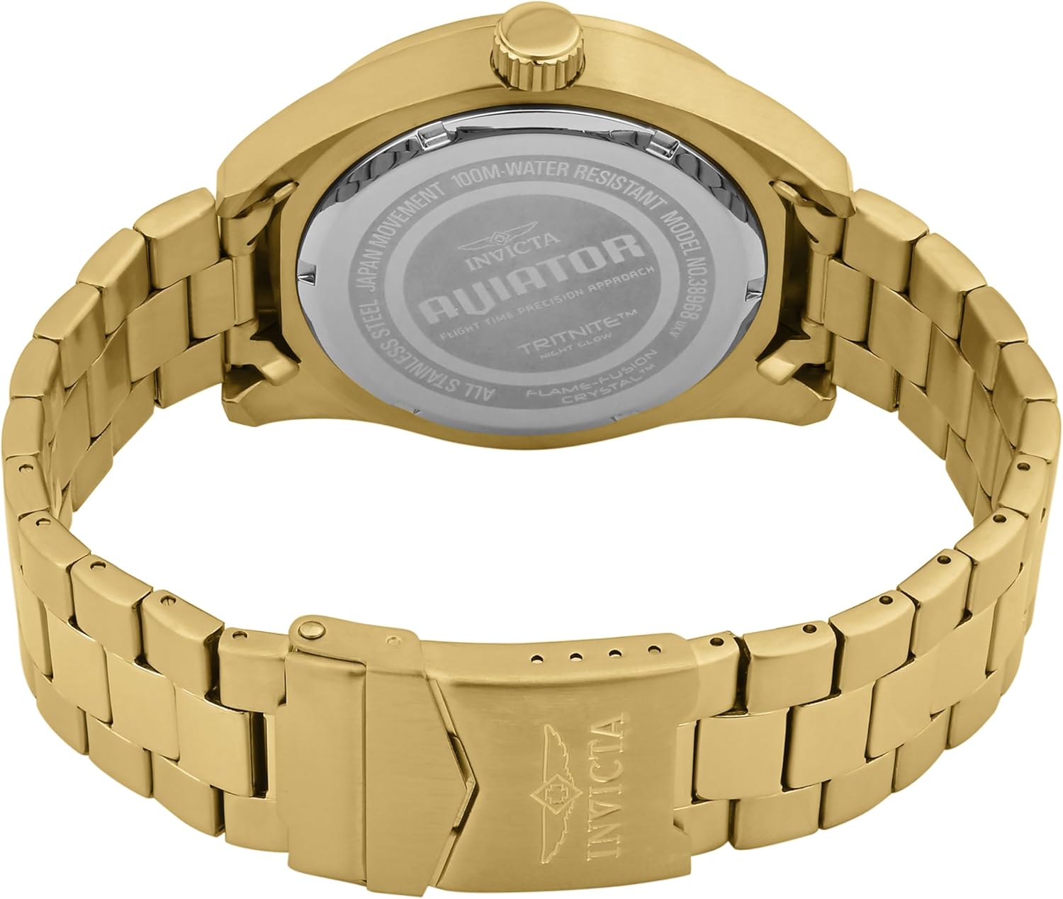 Thumbnail 3 de Invicta Aviator 38970 — montre homme à quartz en acier inoxydable, boîtier 45 mm