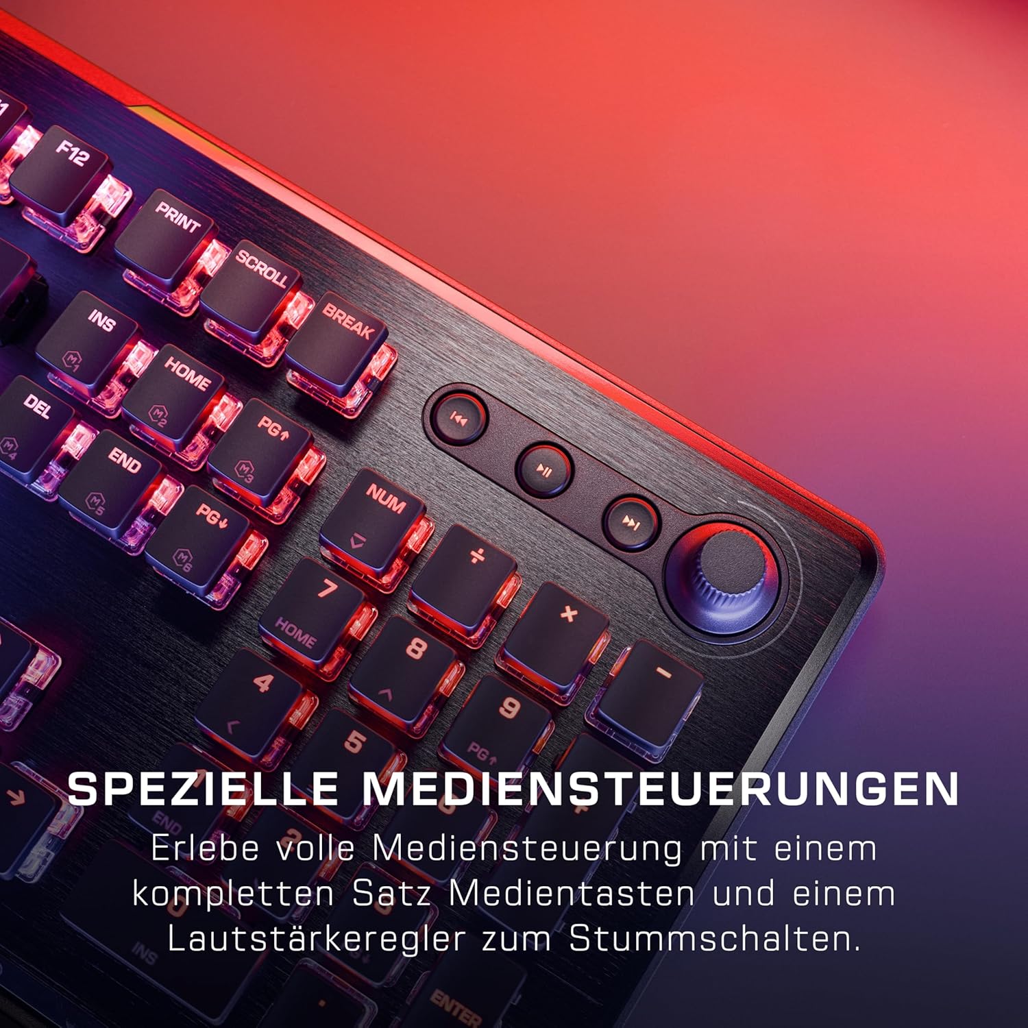 Thumbnail 3 de Turtle Beach Vulcan II mechanische Gaming-Tastatur (Titan II Braun) mit beleuchteten Tasten, DE-Layout