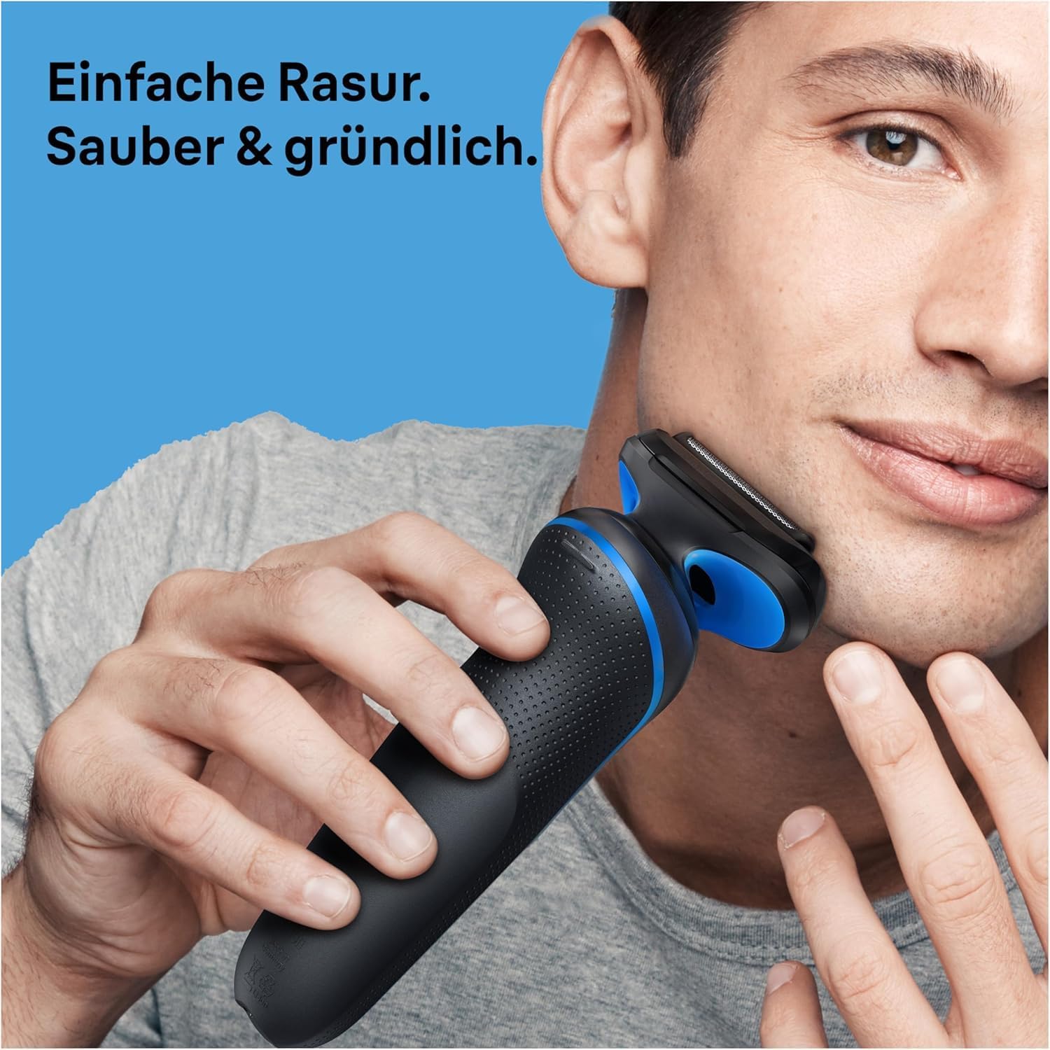 Thumbnail 1 de Braun Series 5 51-B1000s Herren-Elektrorasierer (Wet & Dry) mit EasyClean, 50 Min. Akku – Blau