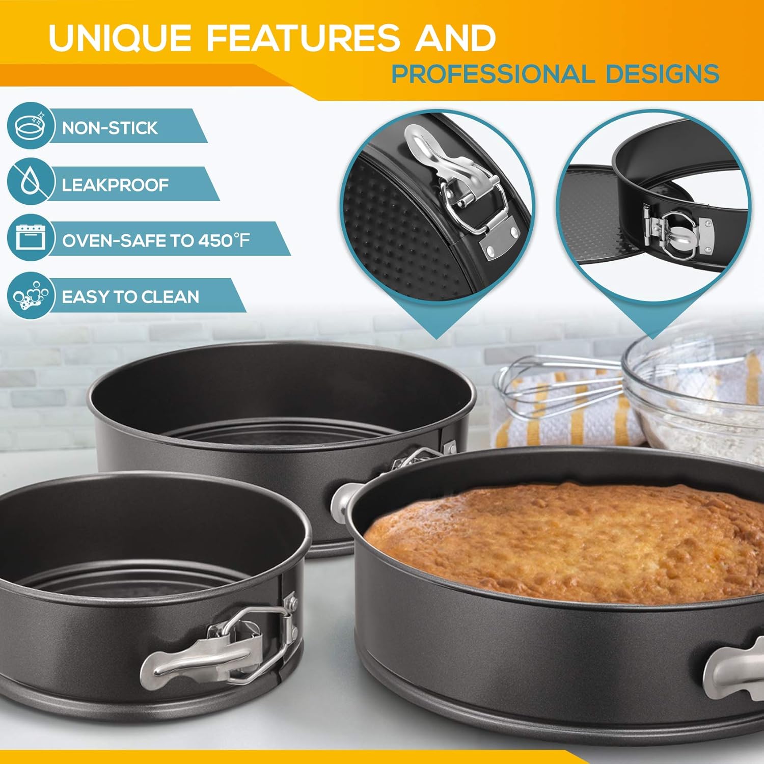 Detalle 1 de HIWARE Springform Pan Set springform pan 🍰