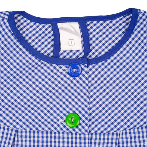 Thumbnail 4 de Bata Escolar Unisex Etrexonline – Uniforme infantil con botones, duradera y cómoda (Azul, Talla 2, 3-4 años)
