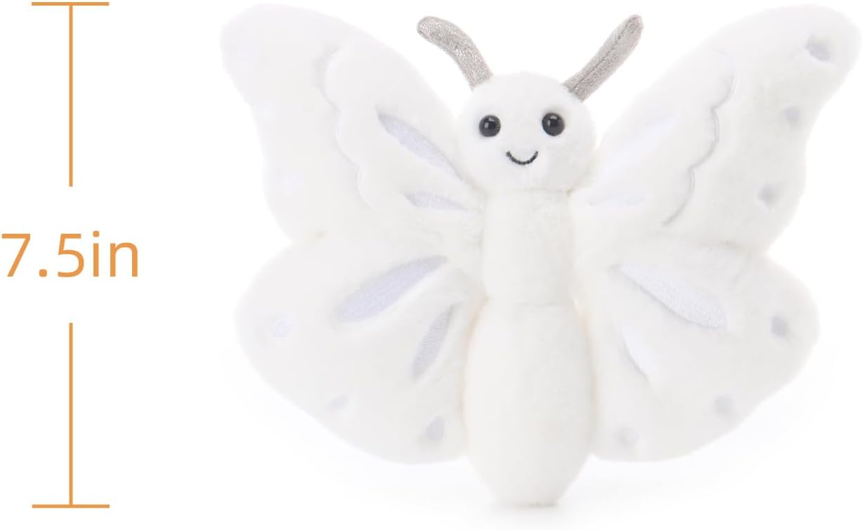 Thumbnail 4 de Apricot Lamb White Butterfly Plushies – 7.5-Inch Soft Plush Toy for Baby and Kids