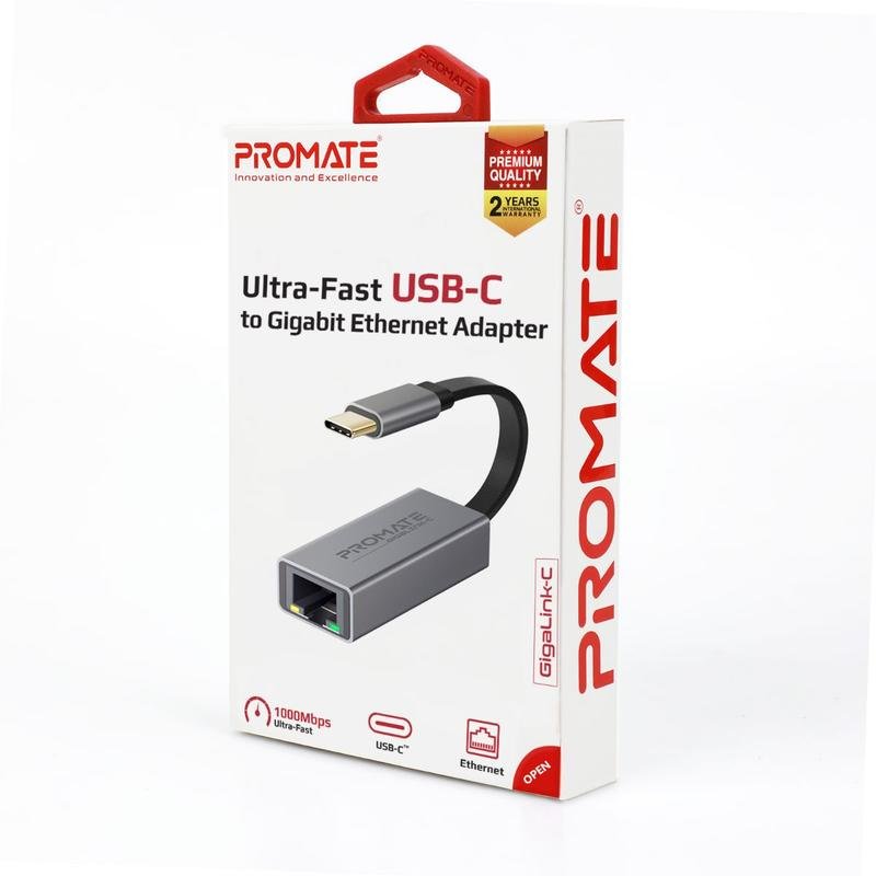 Thumbnail 1 de Promate GigaLink-C: Adaptador USB-C a Ethernet con 1 Gbps