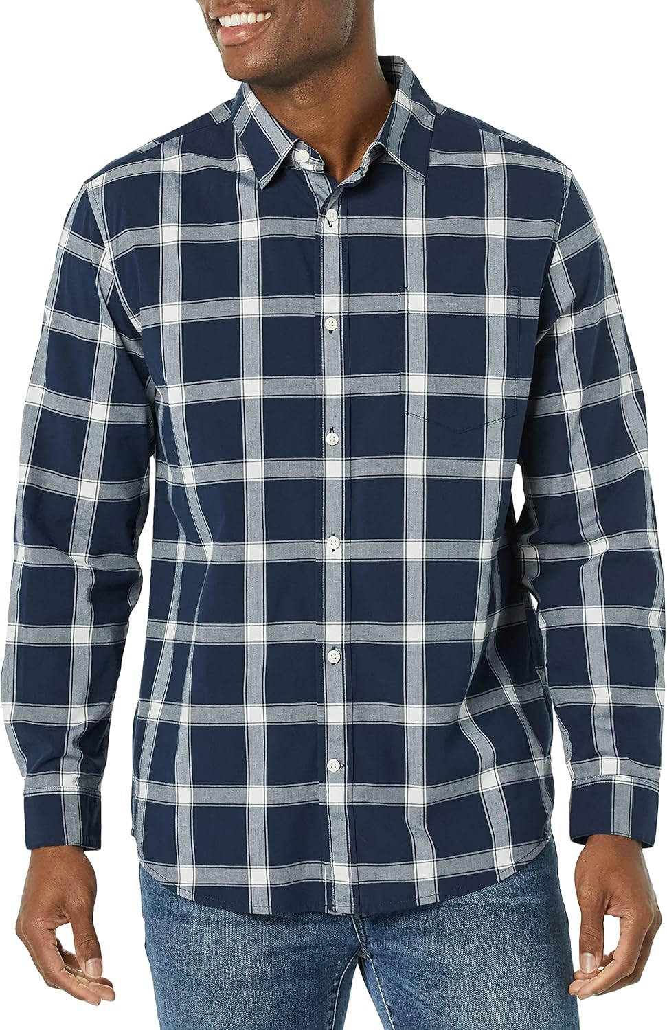 Thumbnail 3 de Amazon Essentials men’s slim-fit long-sleeved stretch poplin shirt