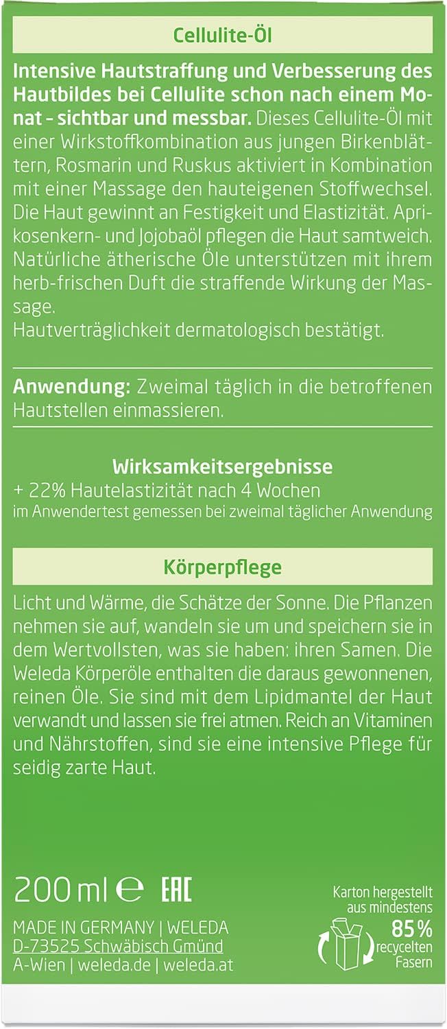 Thumbnail 1 de WELEDA Bio Birke Anti-Cellulite 200 ml