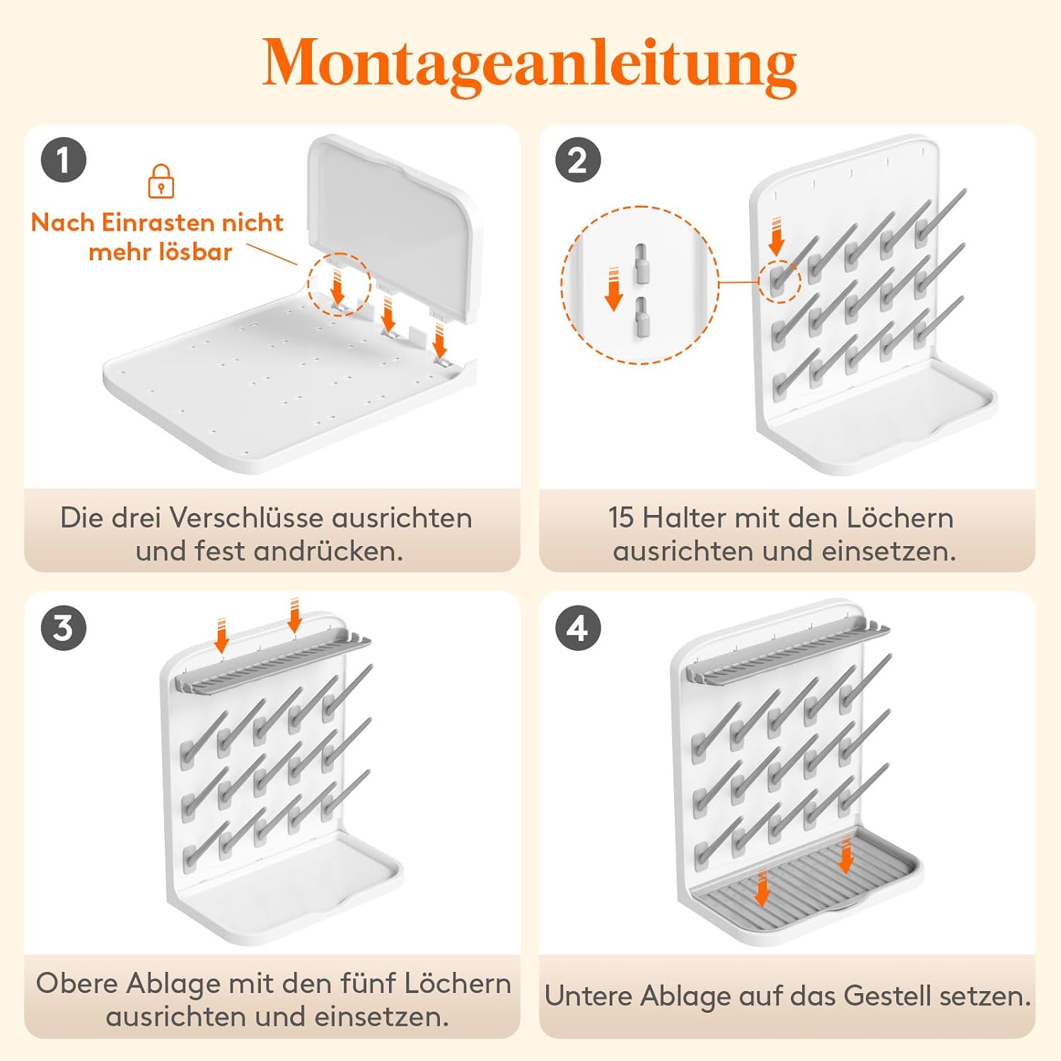 Thumbnail 6 de Lifewit großer Trockenständer für Babyflaschen mit 15 Haken und Abtropfschale