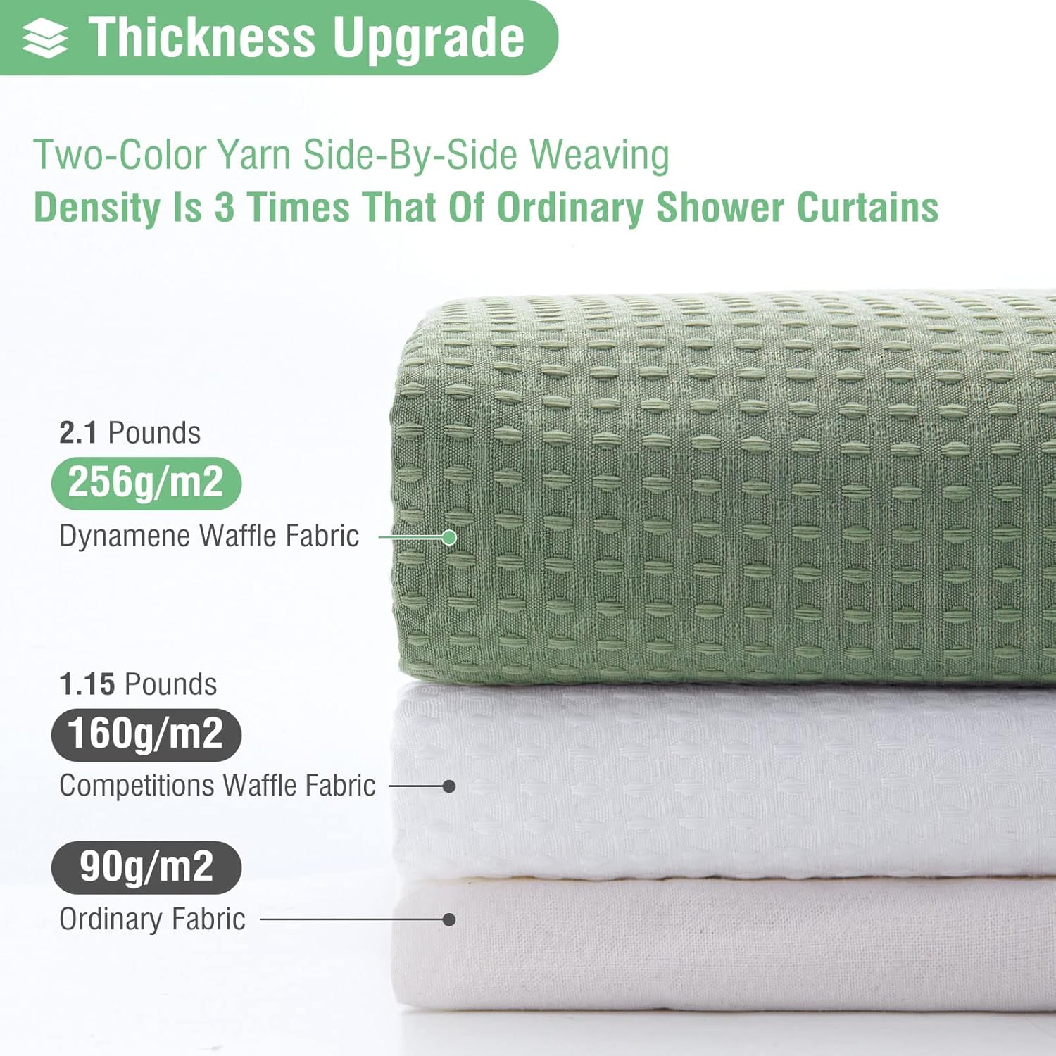 Thumbnail 2 de Dynamene Sage Green Shower Curtain 72x72
