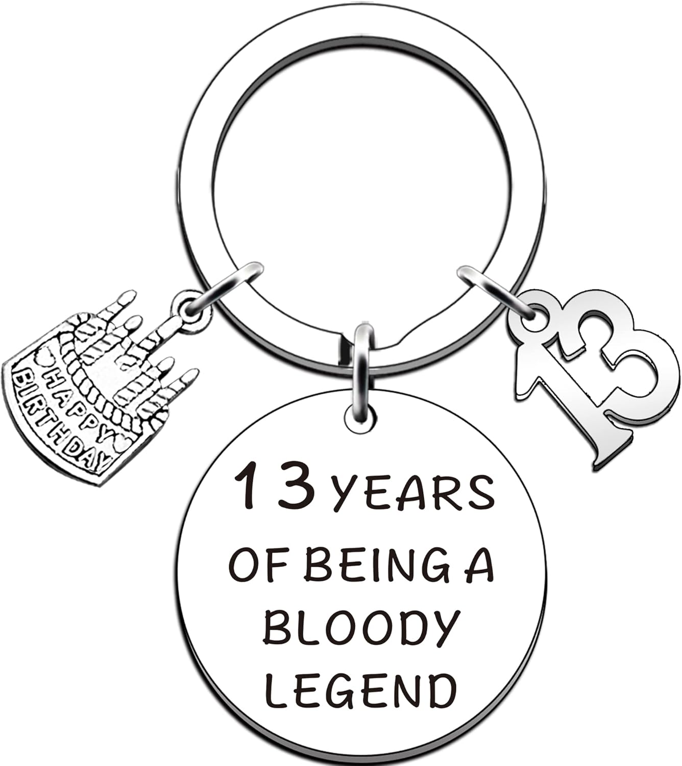 Thumbnail 2 de AMZQ Funny 50th Birthday Keyring: Being A Legend, Fifty & Fabulous