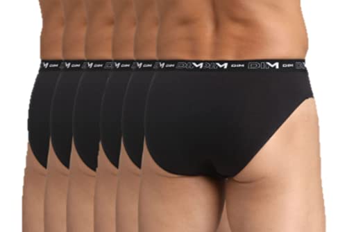 Detalle de Dim X6 Slip Coton Stretch – Lot de 6, Noir, XL Homme