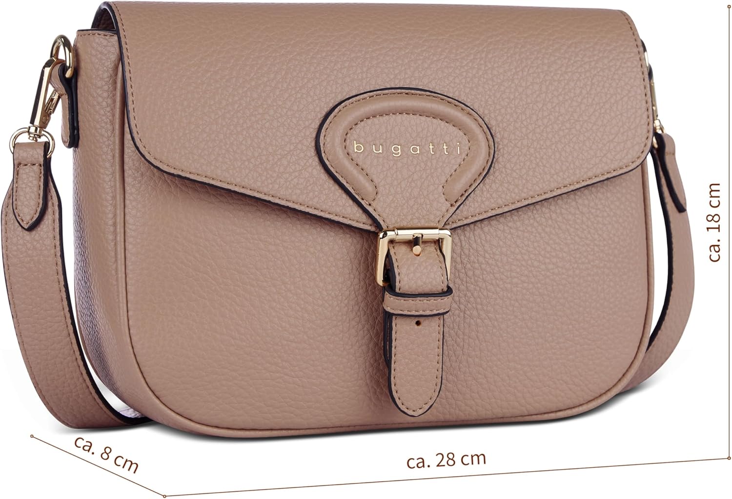 Thumbnail 1 de bugatti Elina Damen-Schultertasche aus Kunstleder (Größe S oder M) mit abnehmbarem Schulterriemen