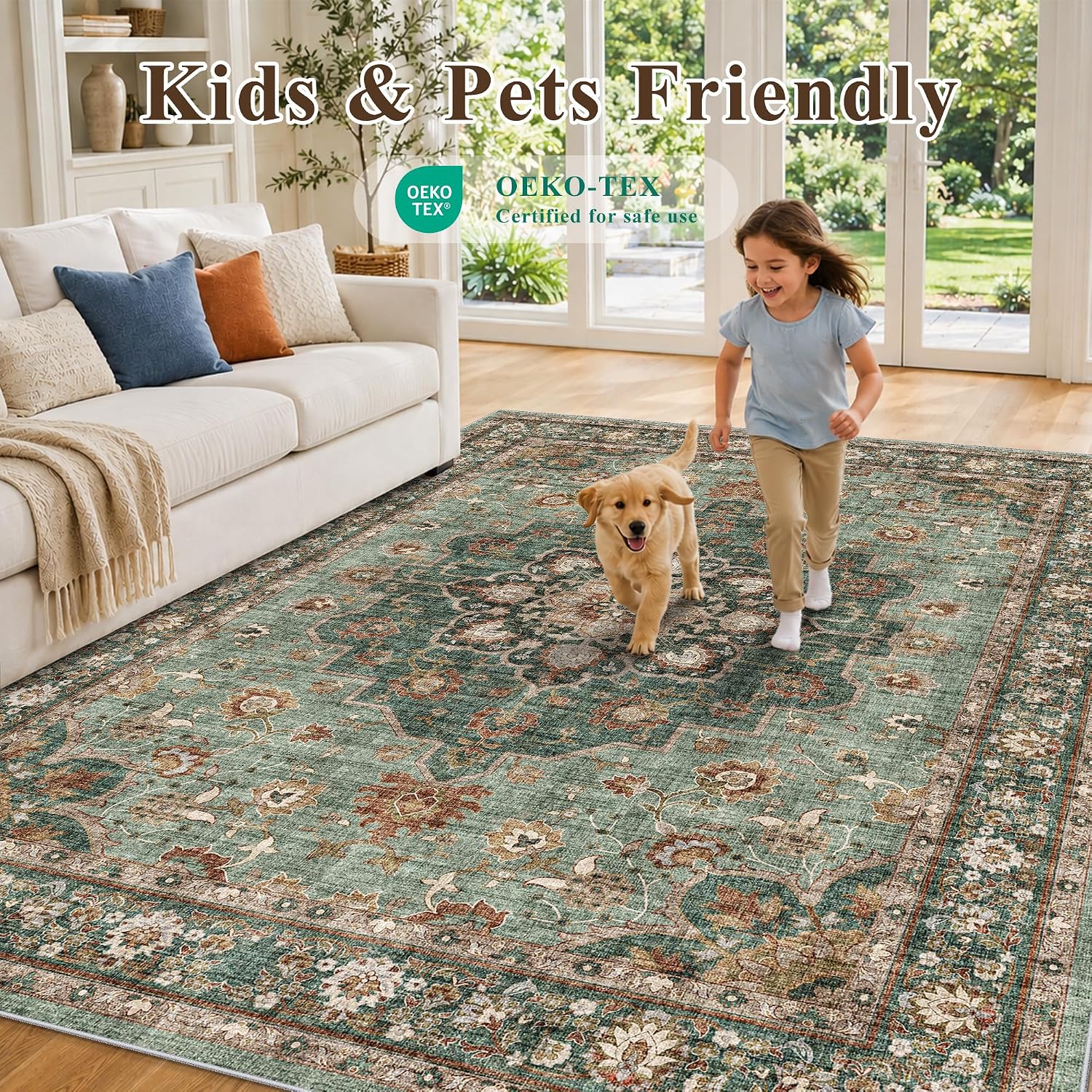 Thumbnail 2 de TOPRUUG 9x12 Washable Area Rug