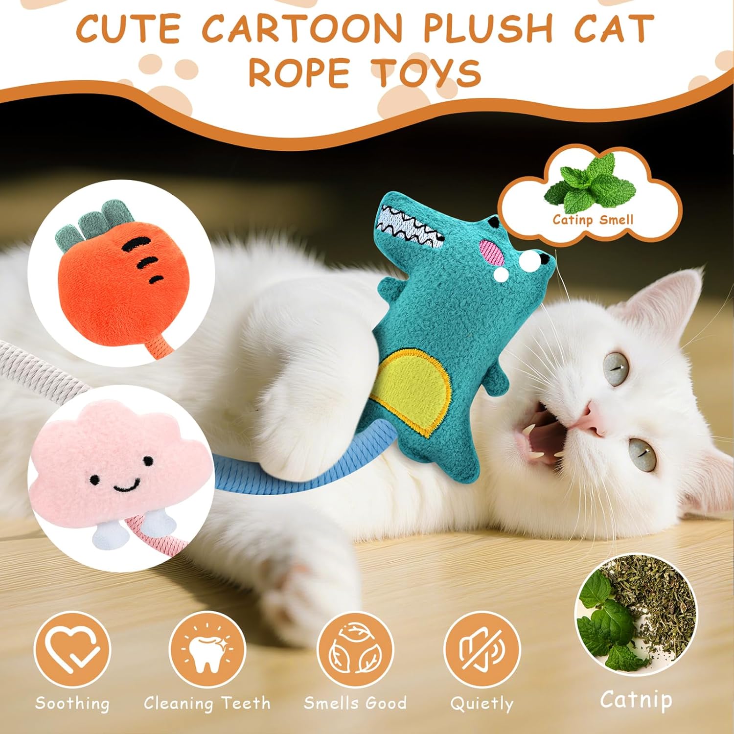 Thumbnail 6 de Juguetes Gatos 3 cuerdas y 6 palitos de catnip