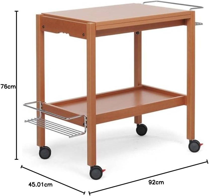 Thumbnail 3 de Foppapedretti Newton Carrello/Tavolino, Noce – versatilità legno massiccio con tavolo estraibile