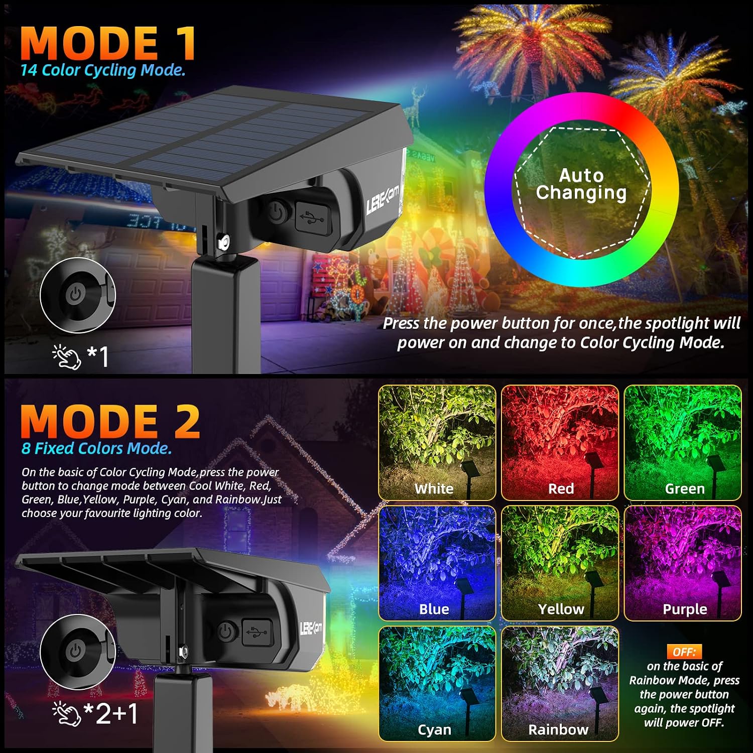 Thumbnail 4 de LEREKAM Solar Spotlights 6-Pack