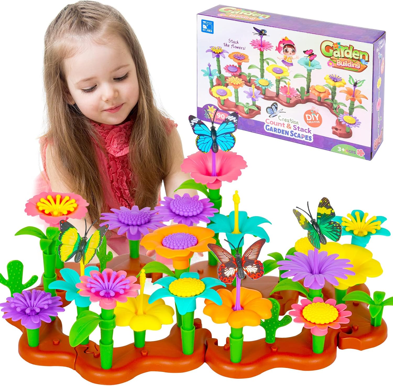 Detalle de OSDUE Flower Garden Building Toy Set 90pcs 🌸🧩