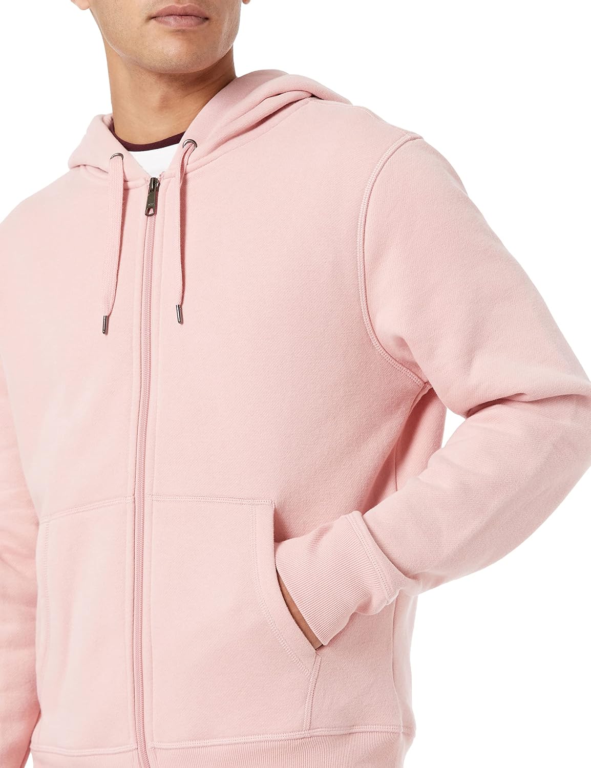Detalle de Amazon Essentials Sweat à Capuche en Polaire Entièrement Zippé — Disponible en Grandes Tailles, Rose, XXL