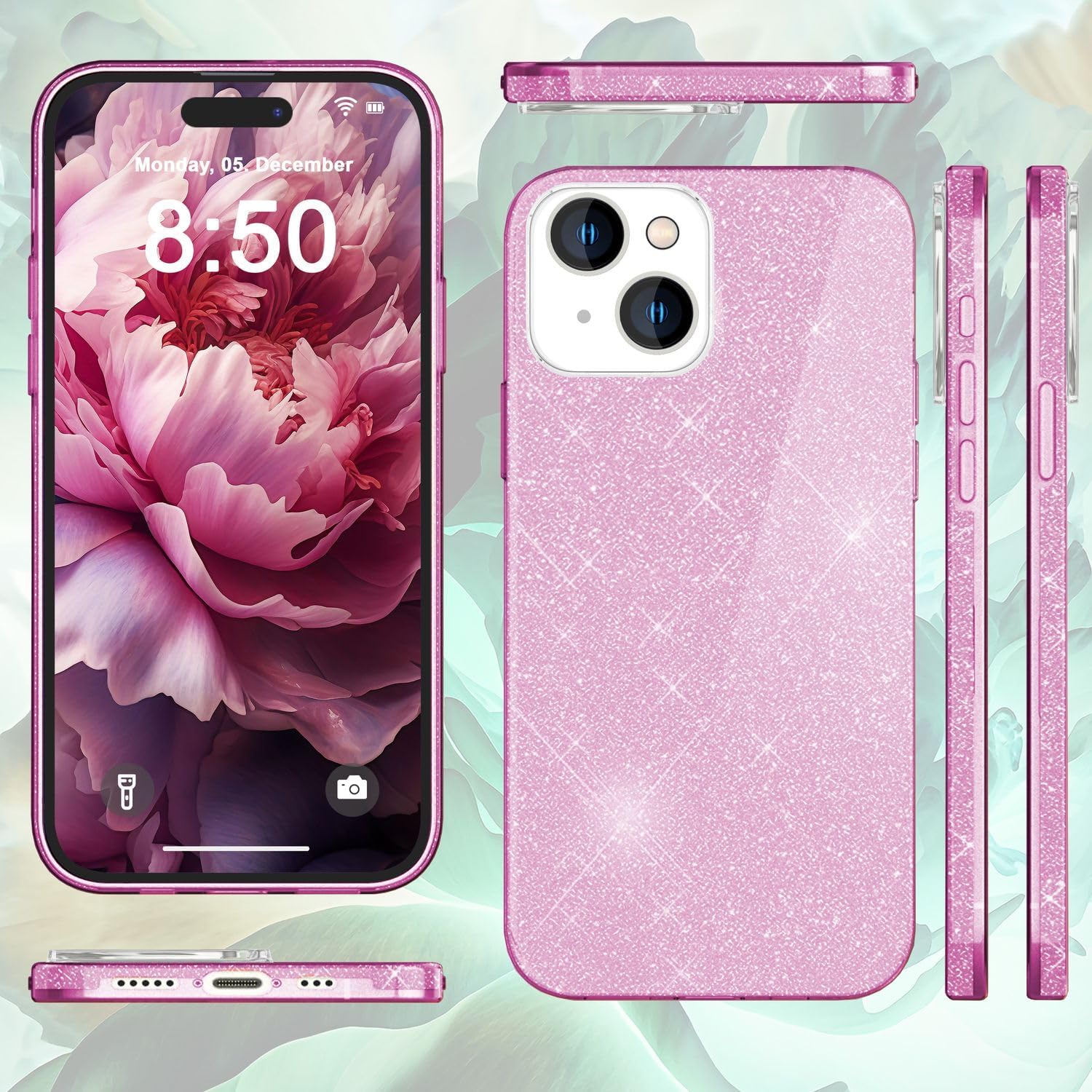 Thumbnail 6 de NALIA Glitzerhülle iPhone 15 Plus SHINEPOP