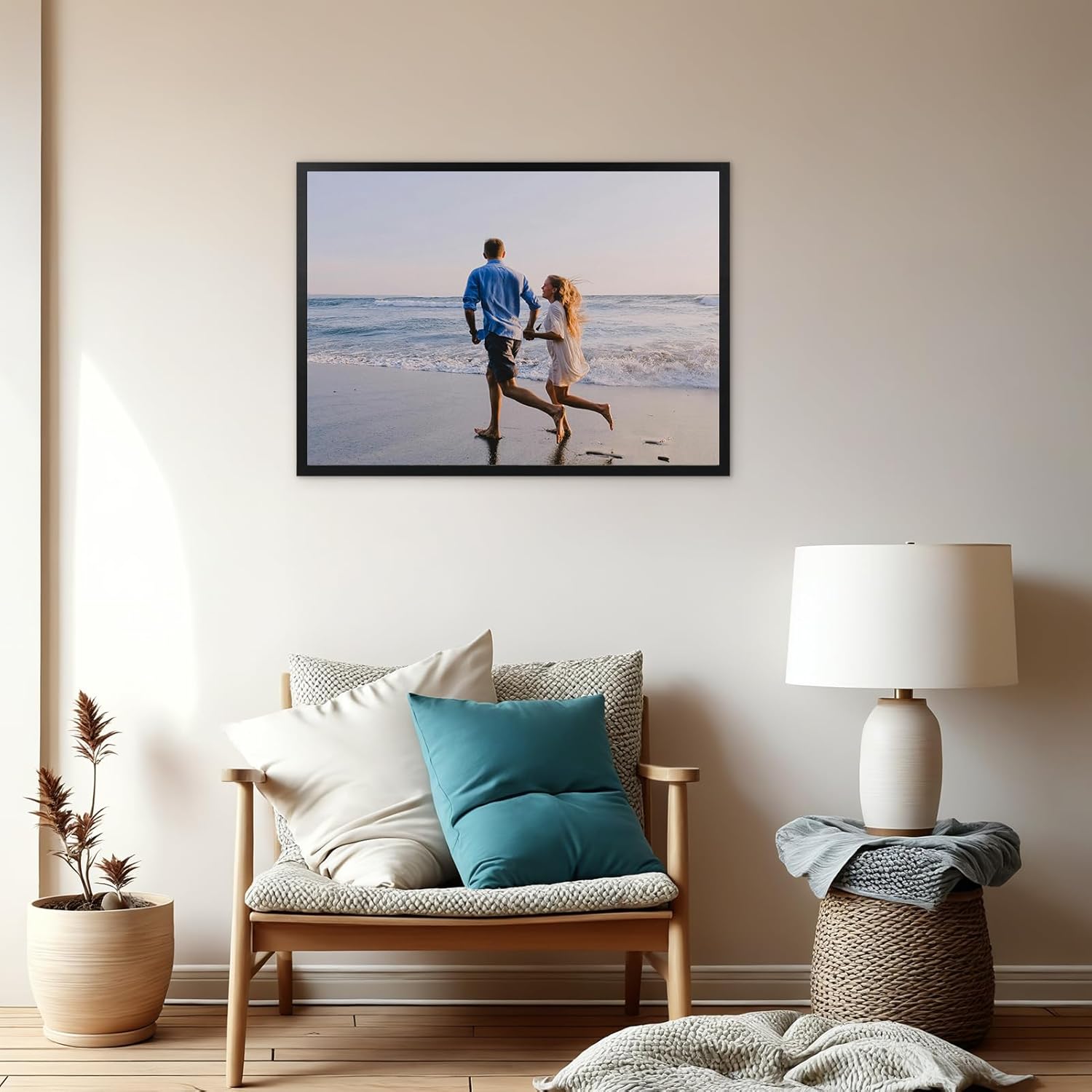 Thumbnail 4 de Hoikwo 50x70cm Frame Pack of 3 – Black Aluminium Wall-Mount Frames (50x70cm)
