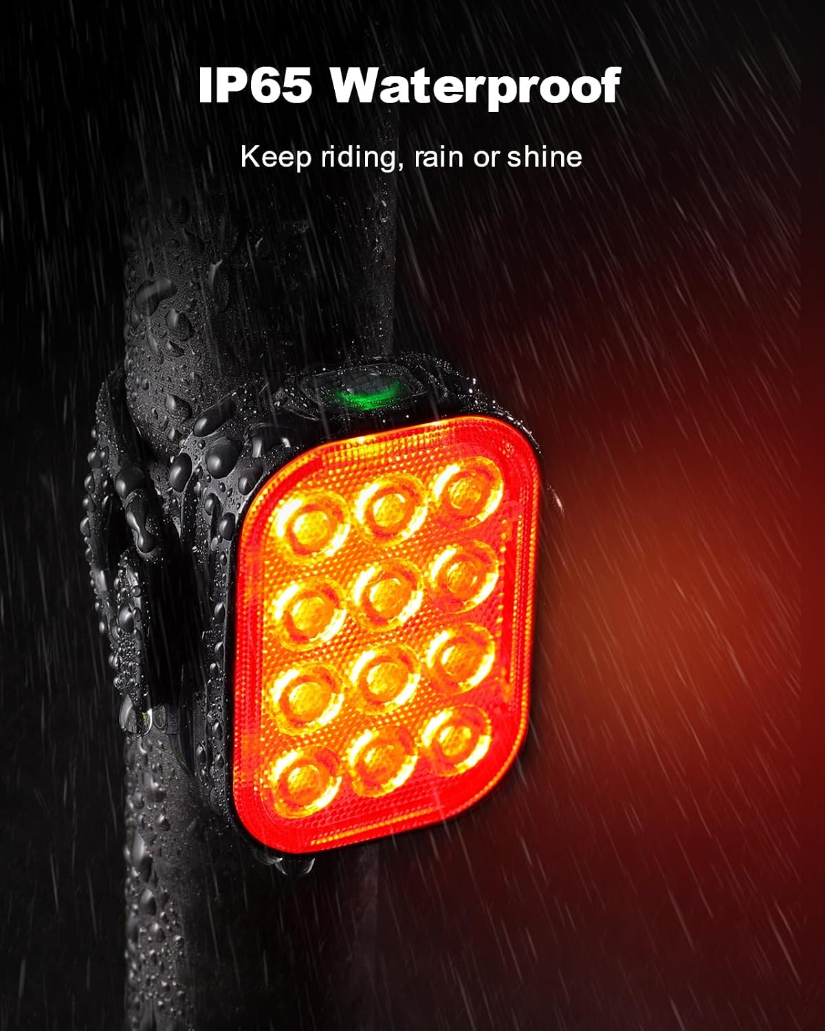 Detalle 1 de ISEYOU LED bike tail light 6 modes