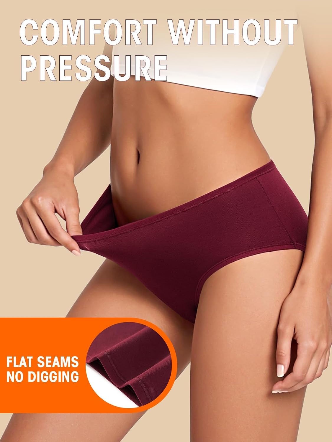 Detalle de PNQUNZ Cotton Hipster 6-Pack Panties