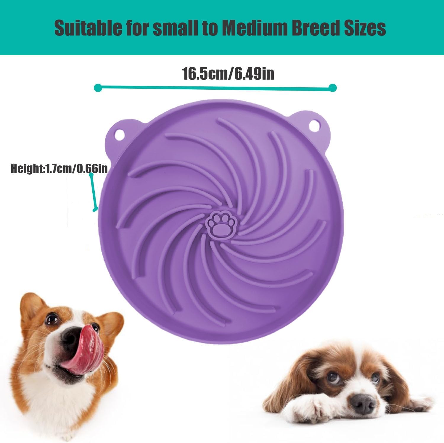 Detalle de Cat Slow Feeder Bowl: Anti-Gulp Maze Design for Small Dogs & Cats (1Pack, Cyan)