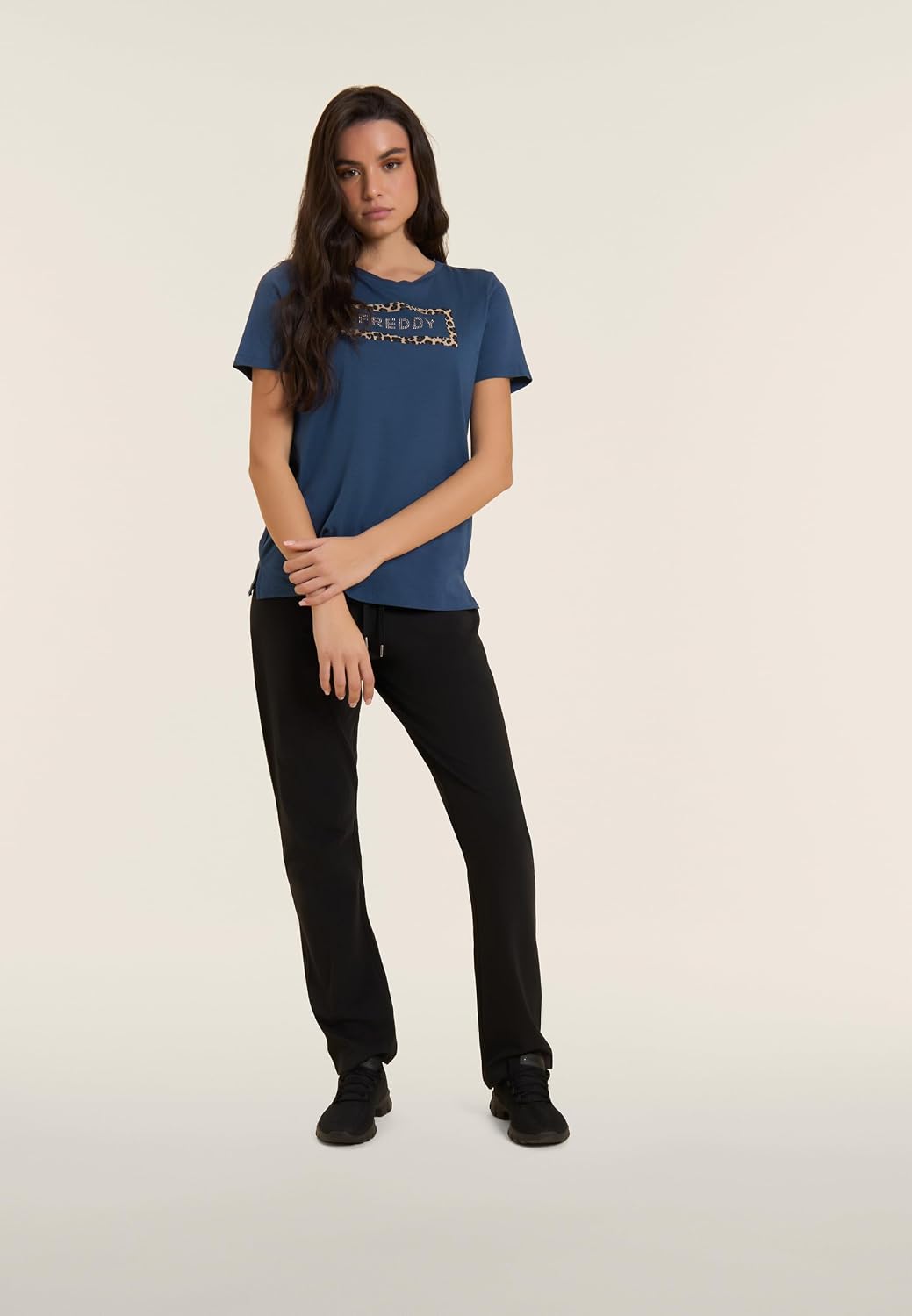 Thumbnail 4 de FREDDY Pantaloni Sportivi Regular Fit con Gamba Dritta da Donna Nero XS