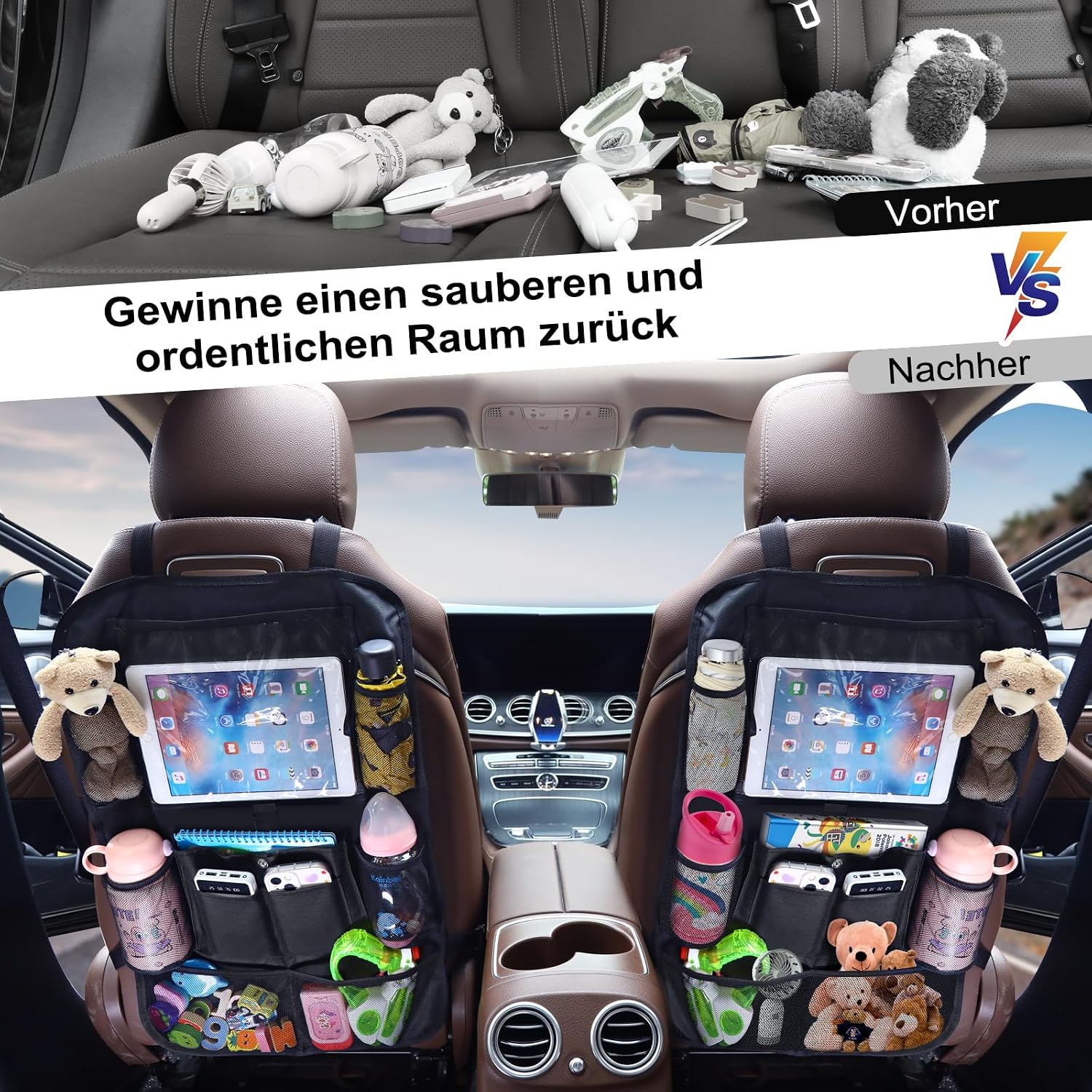 Detalle 1 de Rückenlehnenschutz Auto Kinder Ezilif Stärke-Upgrade