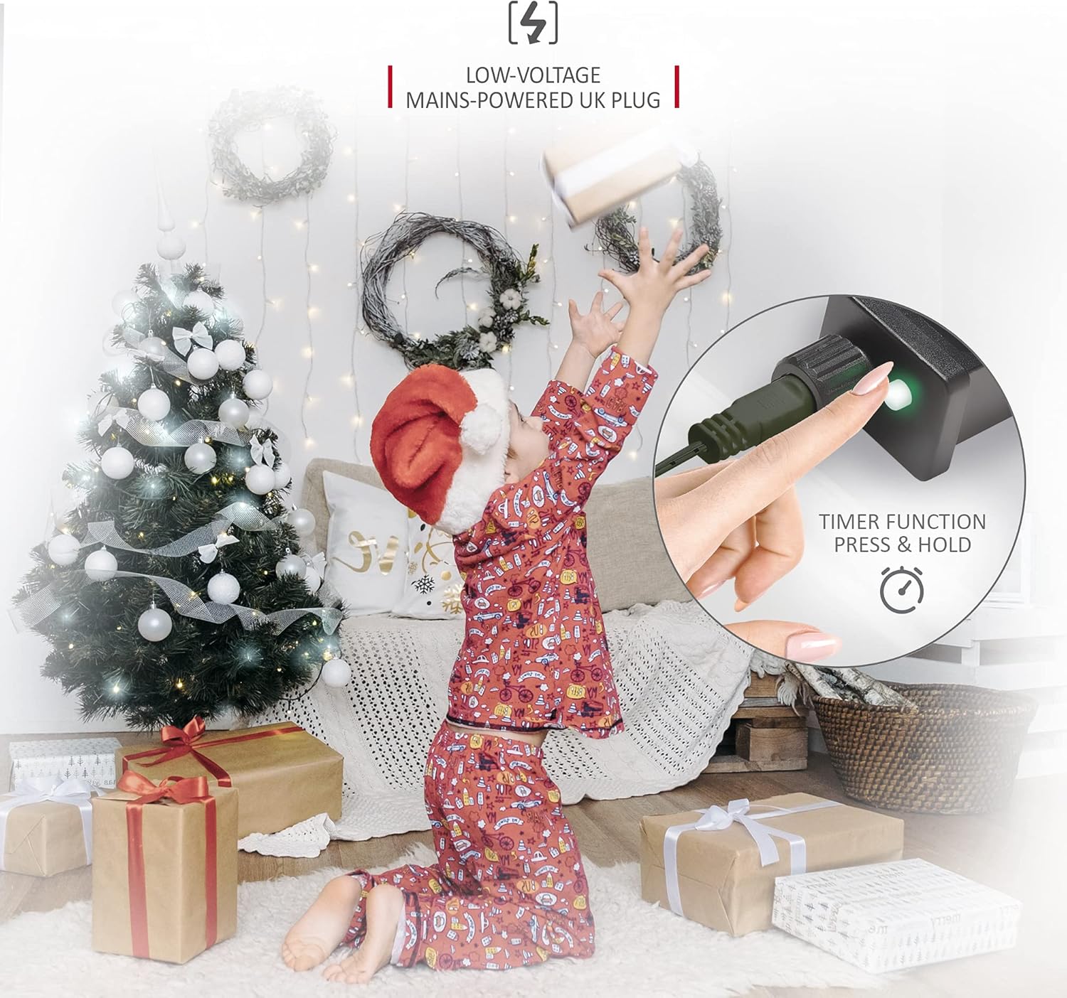 Thumbnail 4 de NETTA 720 LED Christmas Tree Cluster Lights with 8-Hour Timer, 8 Modes & Warm/Cool White