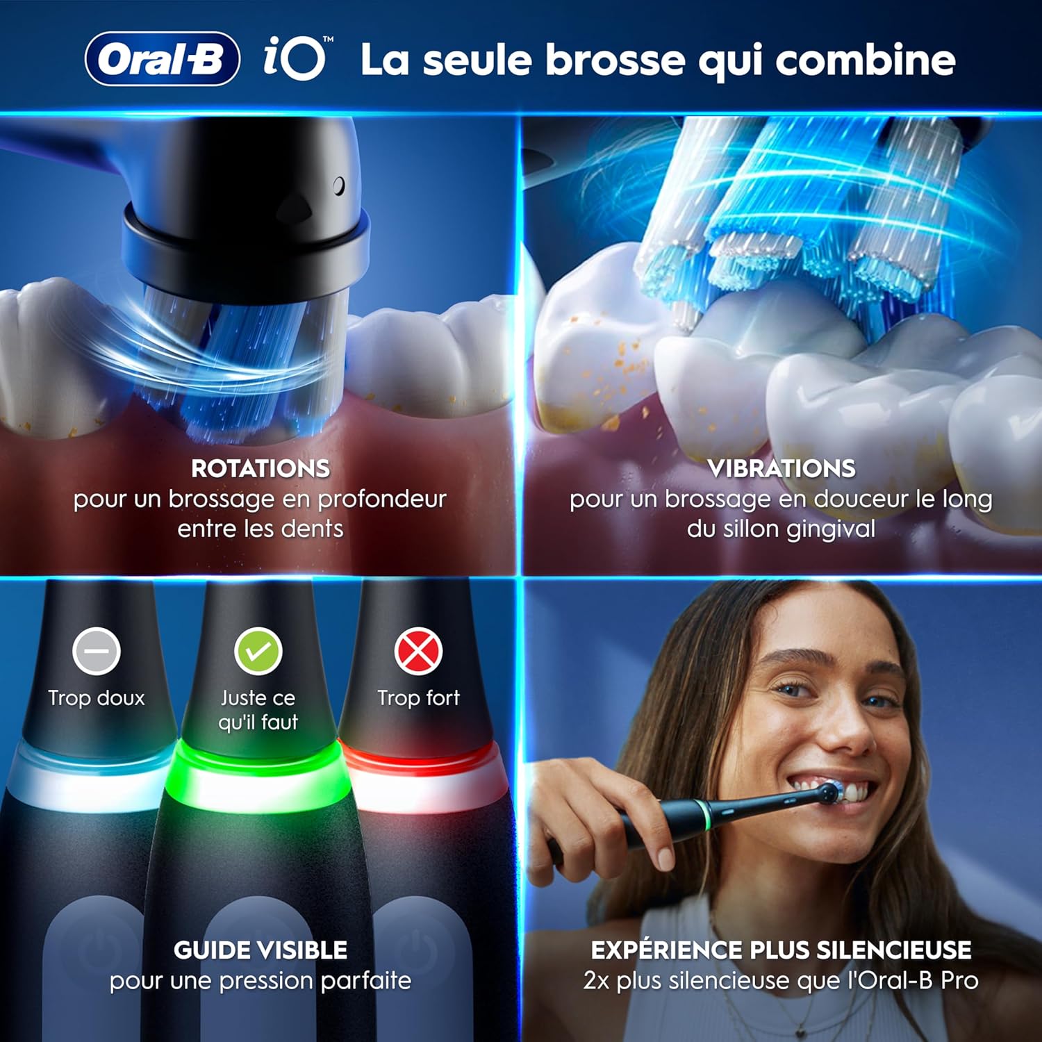 Thumbnail 3 de Oral‑B iO3 Brosse électrique noire, 3 modes