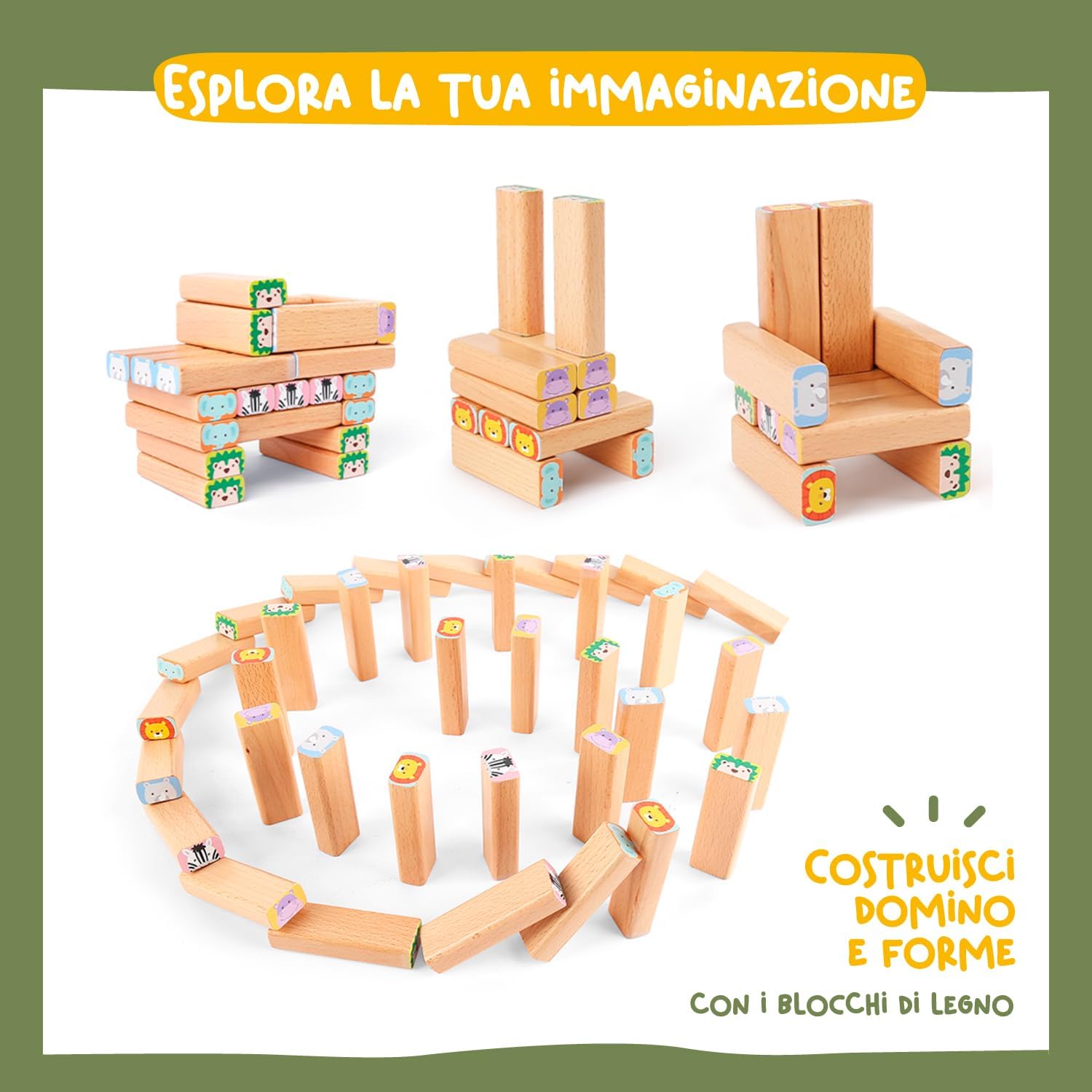 Detalle de Nene Toys Gioco costruzioni in legno 4-in-1