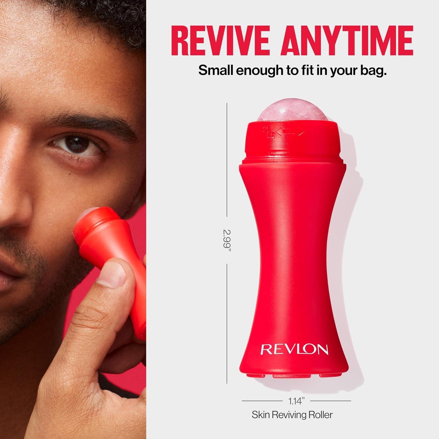 Thumbnail 6 de Revlon Hautbelebungsroller mit Rosenquarz – kompakter Gesichtsroller für ganztägige Belebung