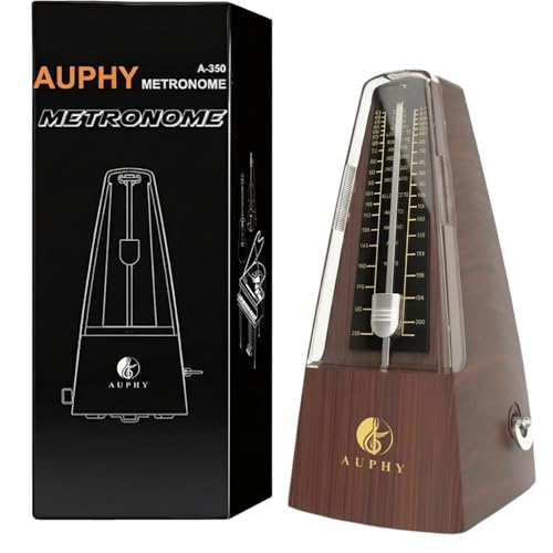 Thumbnail 6 de AUPHY M350 Classico Metronomo Meccanico con Campana – Versione in Legno con Grammofono e Rimetti Tempo per Pianoforte, Chitarra, Sassofono, Batteria, Clarinetto