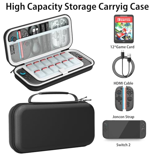 Detalle de HEYSTOP Custodia per Nintendo Switch 2: viaggio protetto con grande capacita e 18 slot per giochi