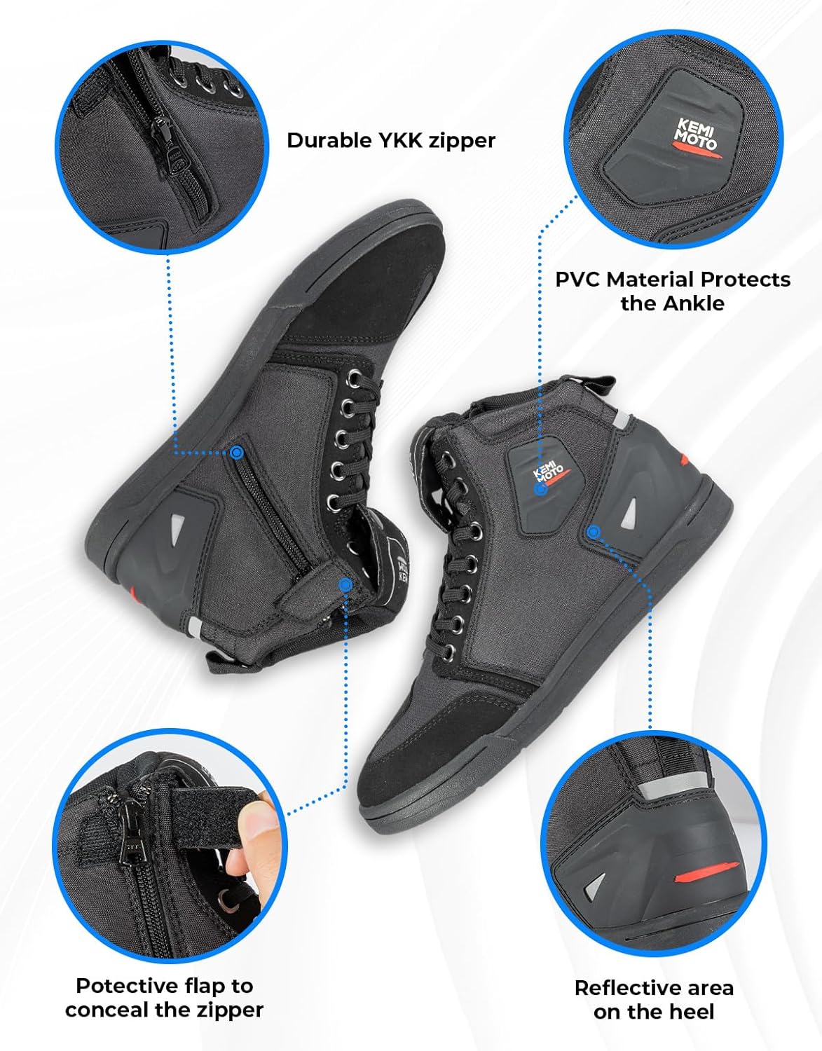Thumbnail 3 de KEMIMOTO Motorcycle Riding Boots 1 pair