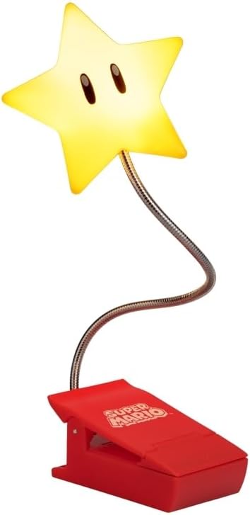 Detalle 1 de Paladone Super Mario Super Star clipbooklamp met flexibele arm en led