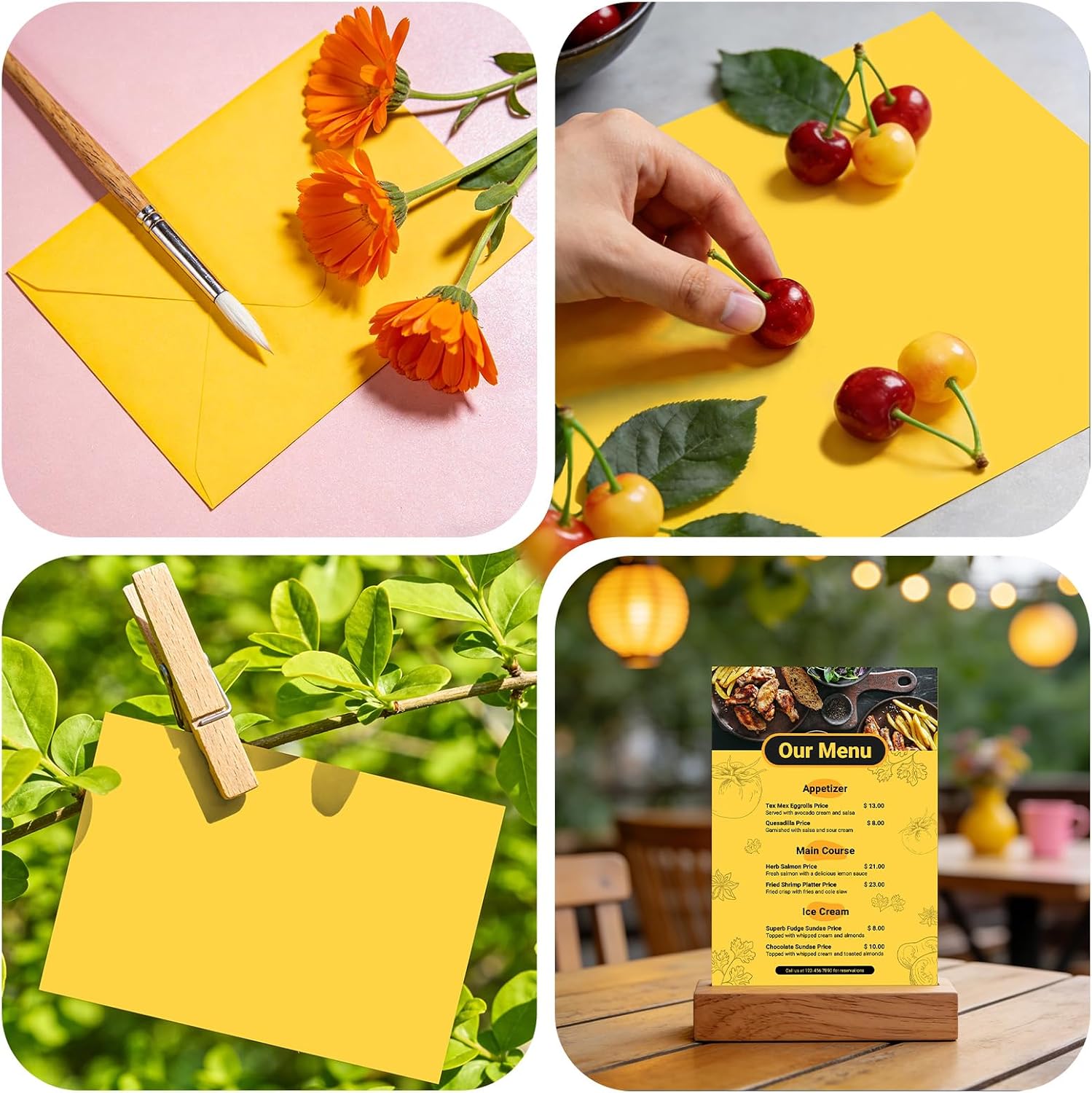 Thumbnail 6 de Vishoitty Yellow Cardstock, 8.5 x 11-Inch, 40 Sheets, Fully Dyed