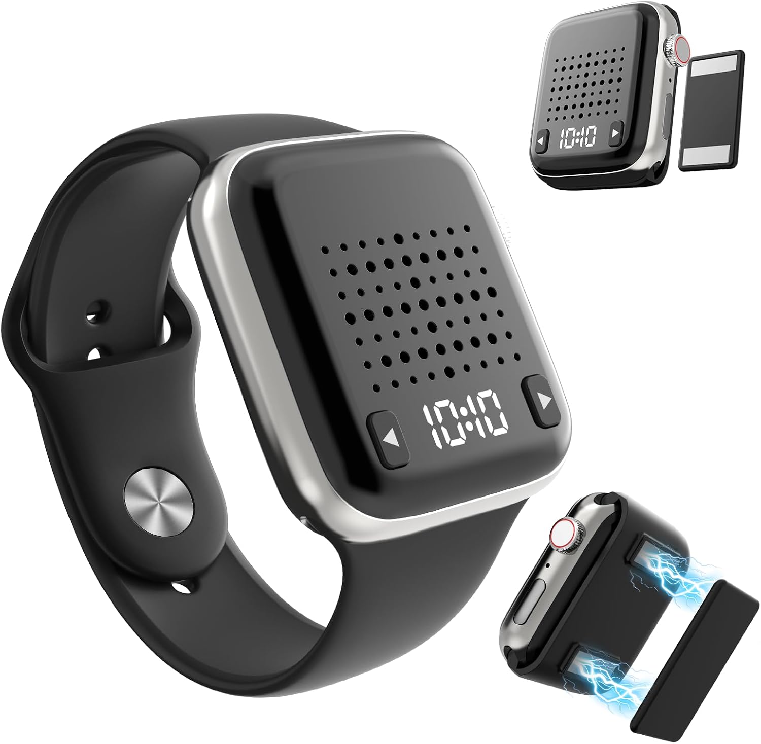 Detalle de OHLPRO Wearable Bluetooth Lautsprecher – kompakter Allrounder mit Uhranzeige, Armband & Magnetclip