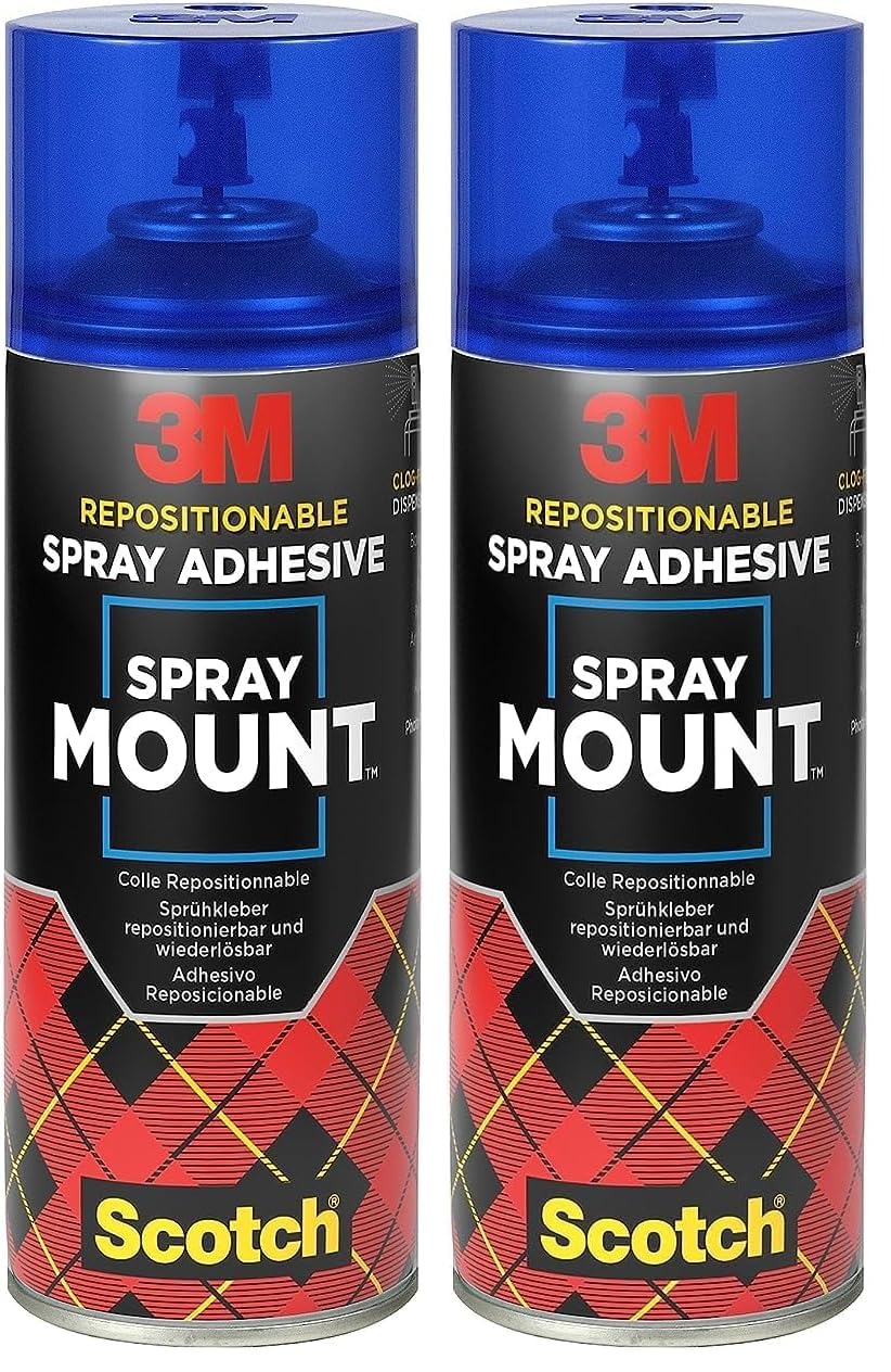 Detalle 2 de Scotch SprayMount Klebespray – Sprühkleber zum repositionierbaren und wiederverlösbaren Verkleben, 400 ml